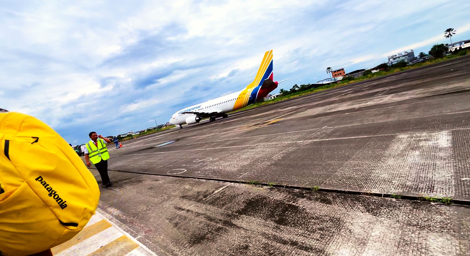 Landing on a small regional airstrip